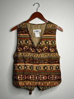 90’s vintage Christmas button up vest about a size medium by White Stag
